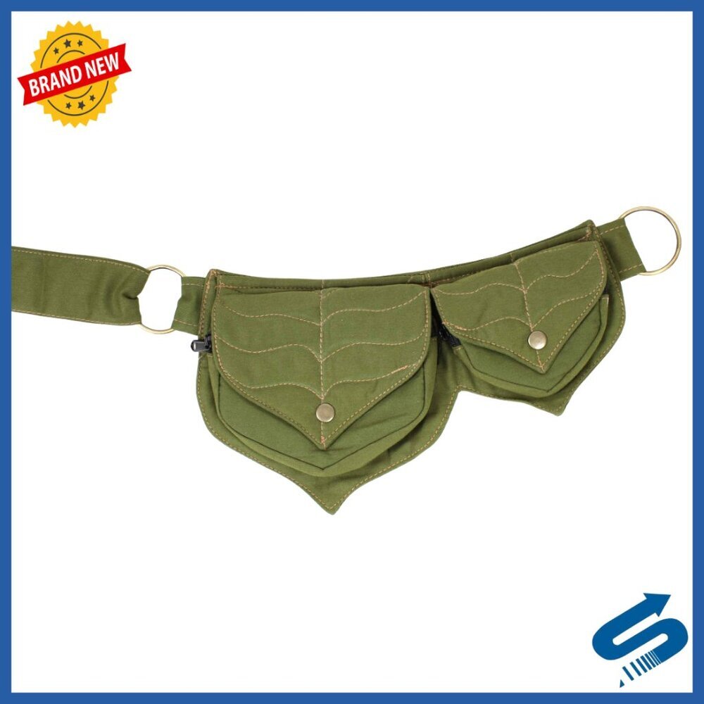 Adjustable Cotton Waist Pack with Multiple Zipper Pockets - Picture 1 of 5